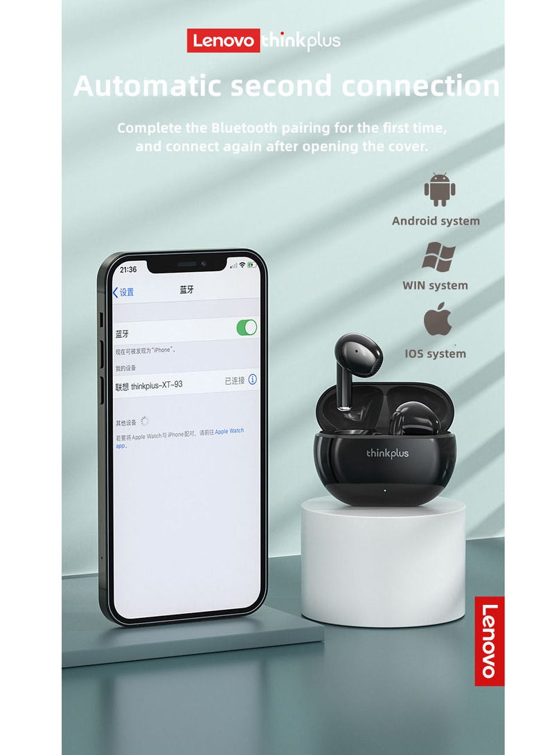 Lenovo XT93 Earphone Bluetooth 5.2 Long Standby 250mAh Battery Headphone HiFi Bass Stereo Sports Earbuds Dual HD Microphone Headset