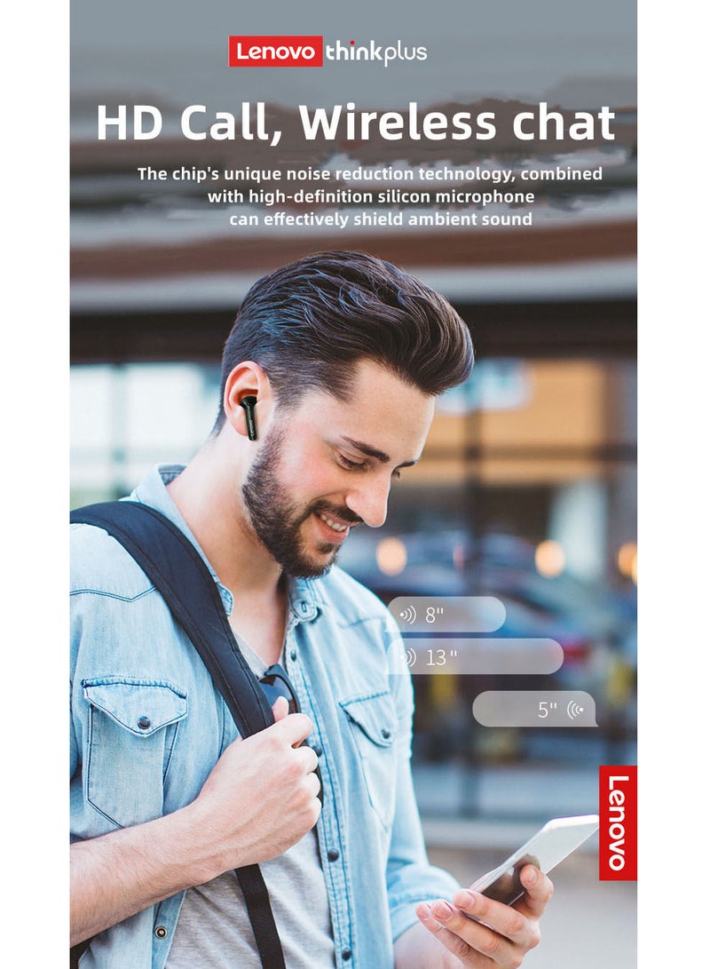 Lenovo XT93 Earphone Bluetooth 5.2 Long Standby 250mAh Battery Headphone HiFi Bass Stereo Sports Earbuds Dual HD Microphone Headset