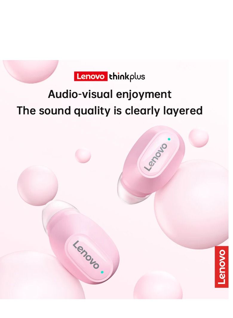 XT62 Bluetooth 5.3 Wireless Touch Lenovo Earbuds Low Latency HiFi Sports Headphones with Mic HD Call