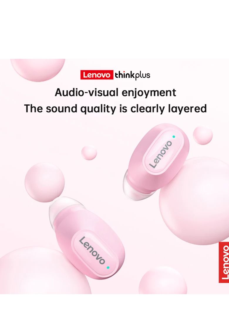XT62 Bluetooth 5.3 Wireless Touch Lenovo Earbuds Low Latency HiFi Sports Headphones with Mic HD Call
