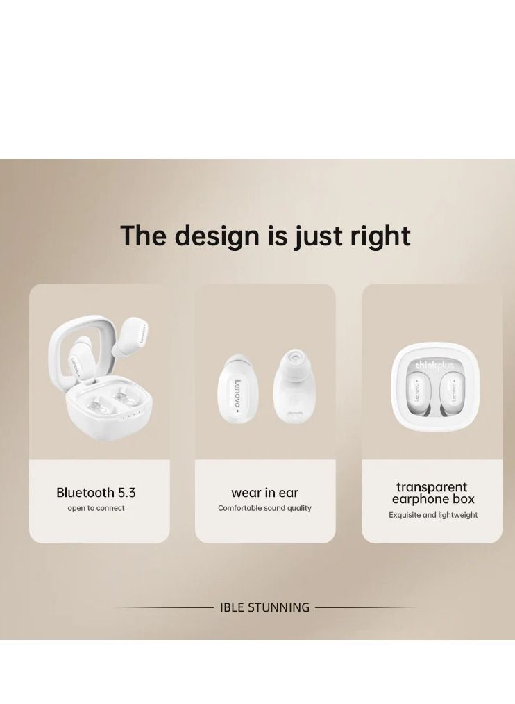 XT62 Bluetooth 5.3 Wireless Touch Lenovo Earbuds Low Latency HiFi Sports Headphones with Mic HD Call