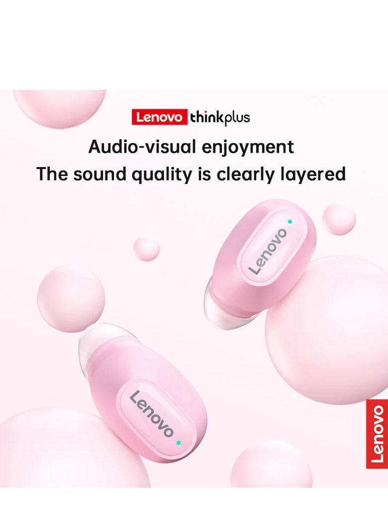 XT62 Bluetooth 5.3 Wireless Touch Lenovo Earbuds Low Latency HiFi Sports Headphones with Mic HD Call