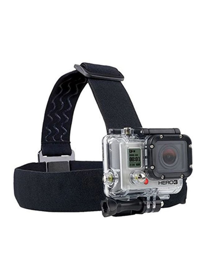 Head Strap Elastic Band Mount With 3 Strip For GoPro Hero 1/2/3/3 Plus Black