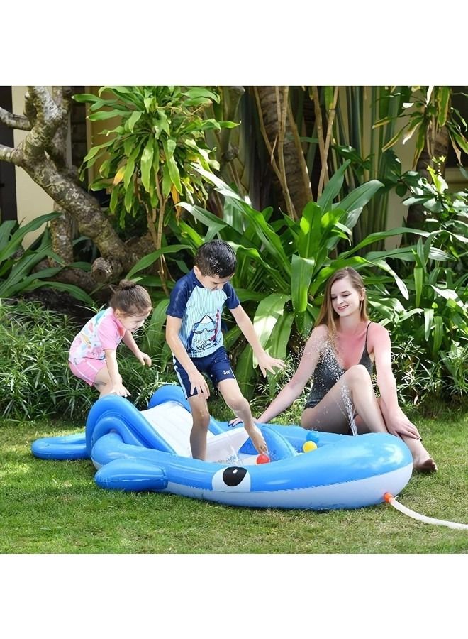 Splash Pad Sprinkler for Kids & Toddlers, Inflatable Sprinkle Mat Sprinkler Wading Pool Play Mat,Outdoor Summer Water Toys 210 * 130 * 35cm