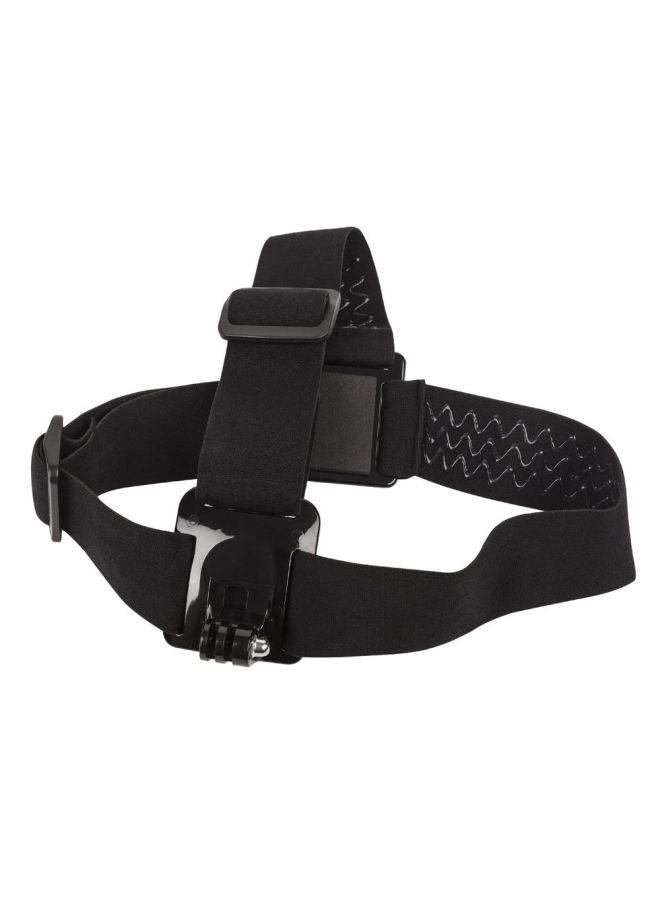 Elastic Head Strap Band Mount With Glue Strip For GoPro Hero 3 Plus Camera Black