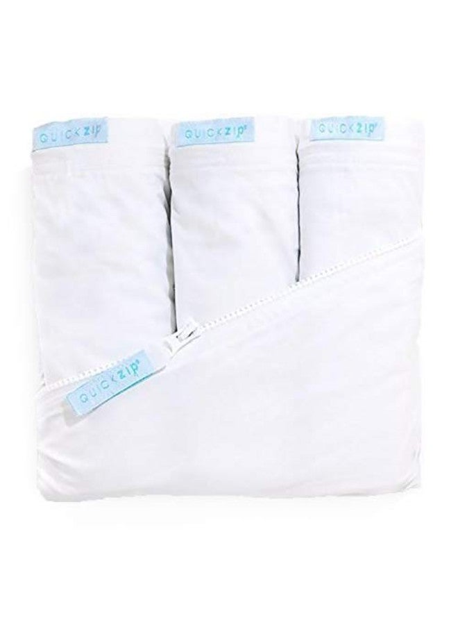 3-Piece Zip-On Crib Sheet Set