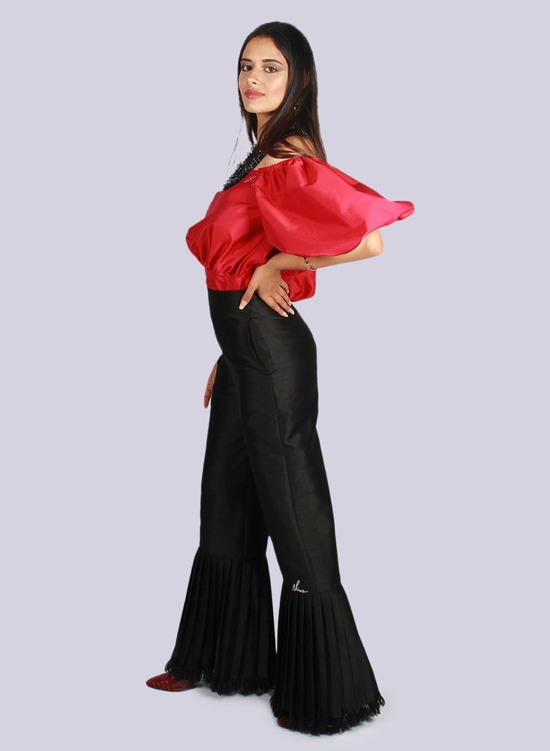 Pretty Pleat Frill Pants