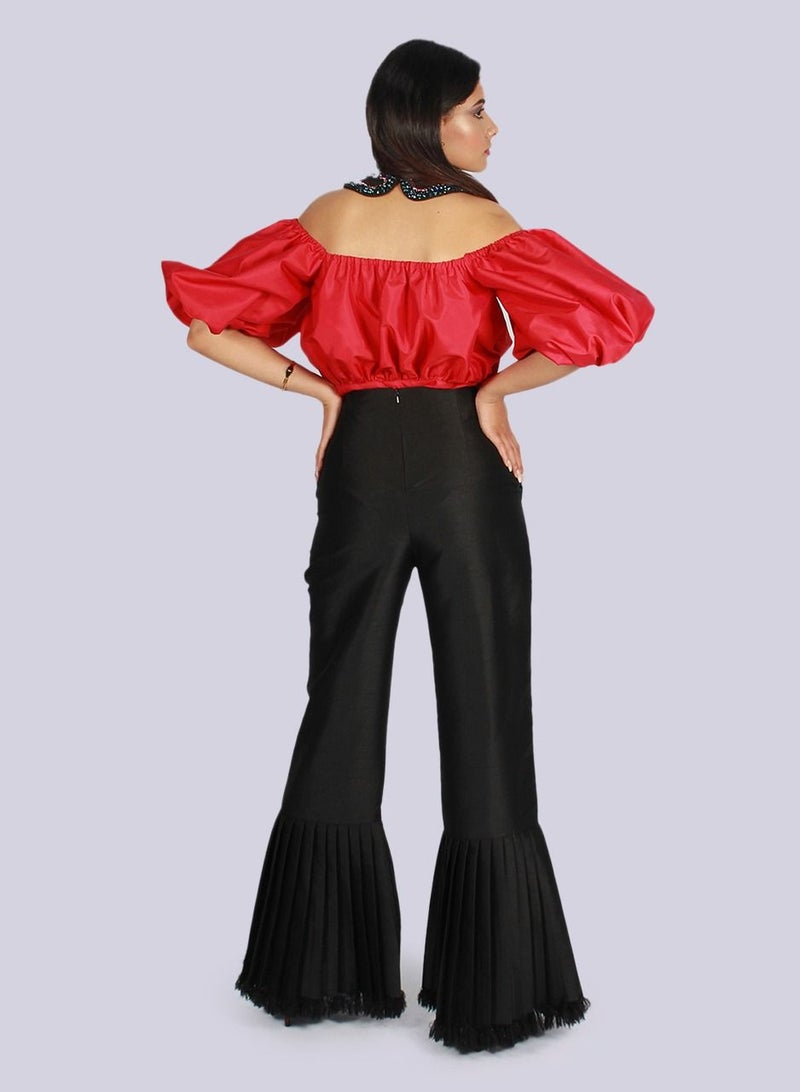 Pretty Pleat Frill Pants