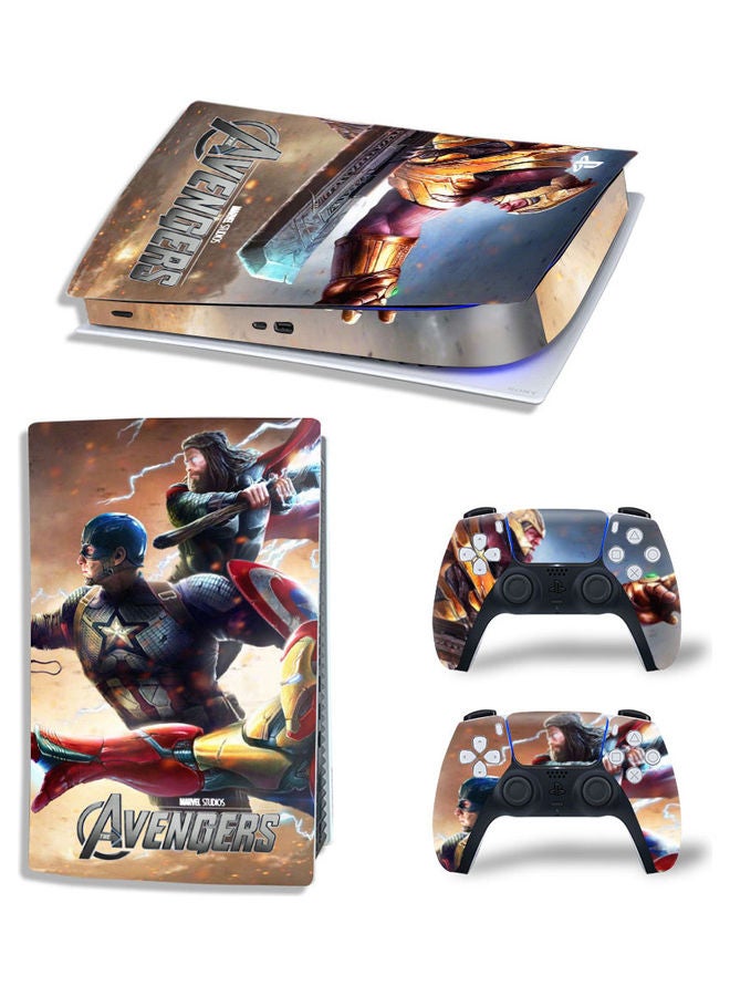 Printed Gaming Console and Controller Sticker Set For PS5 Disc Edition