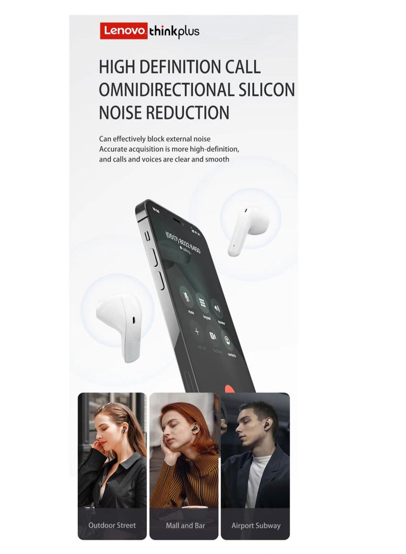 X16 Wireless Bluetooth 5.2 Lenovo Earbuds Hifi HD Sound Call Noise Reduction Touch Control Headphones