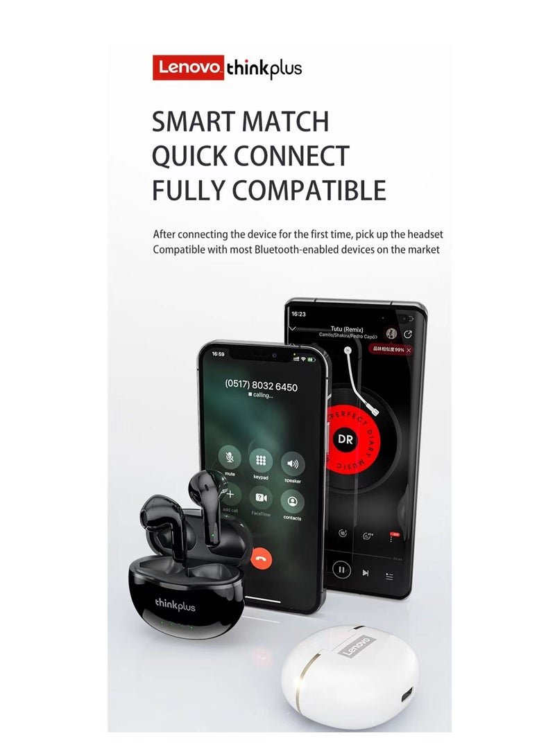 X16 Wireless Bluetooth 5.2 Lenovo Earbuds Hifi HD Sound Call Noise Reduction Touch Control Headphones