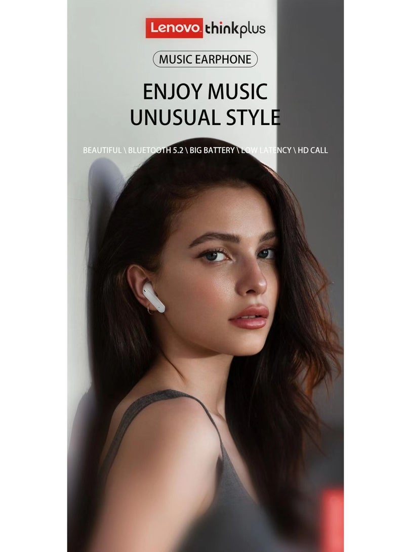 X16 Wireless Bluetooth 5.2 Lenovo Earbuds Hifi HD Sound Call Noise Reduction Touch Control Headphones
