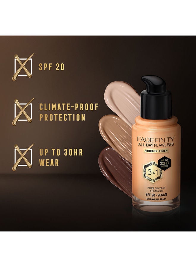 Facefinity All Day Flawless Foundation - W70 Warm Sand