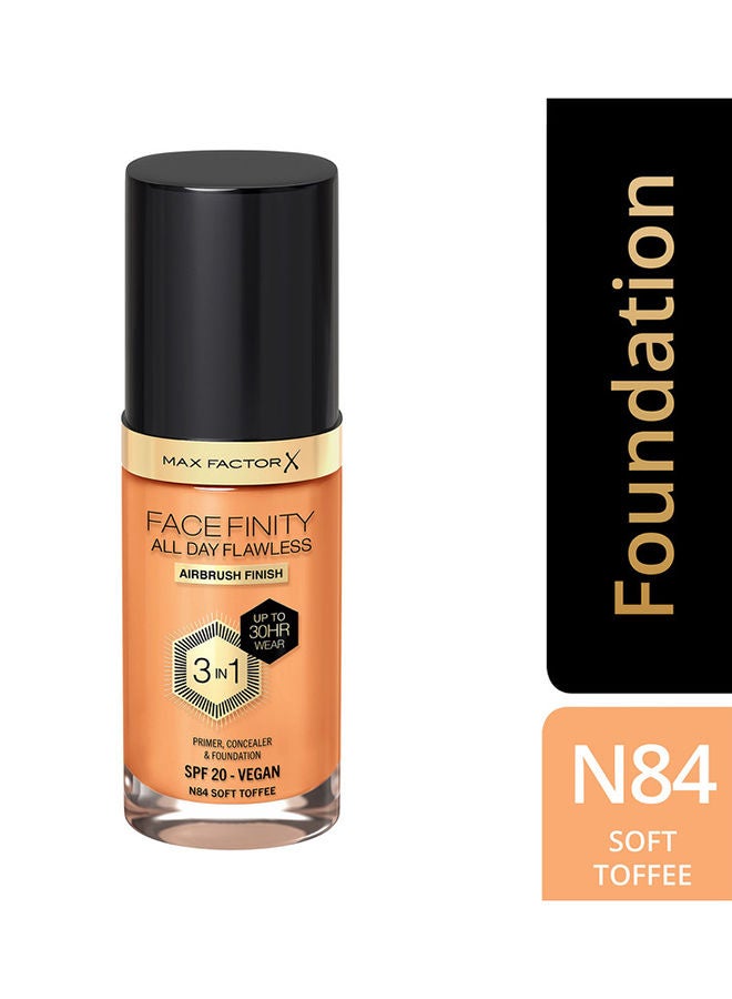 Facefinity All Day Flawless Foundation - N84 Soft Toffee