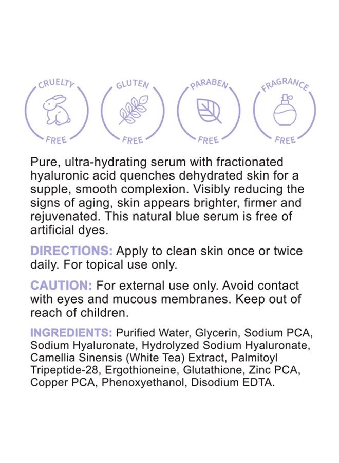 Pure Hydration Hyaluronic Acid Serum - Medical Grade Anti-Aging Treatment, Reduces Appearance of Wrinkles, Uneven Skin Tone, Firming, 1 oz.