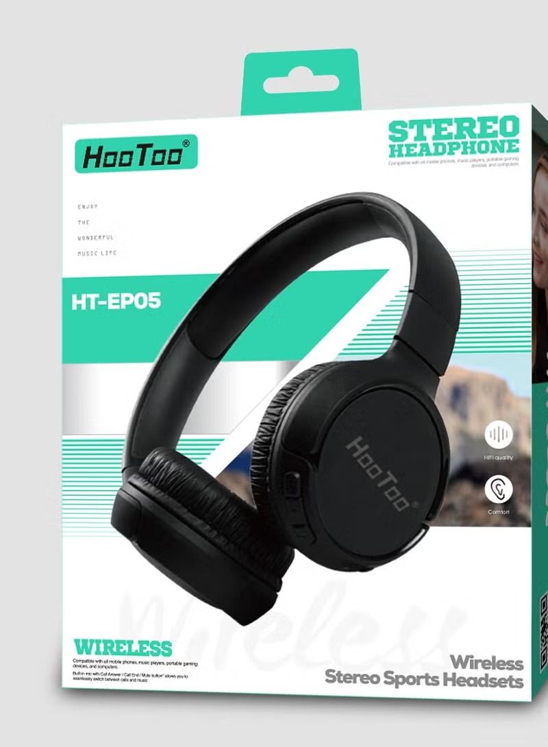 wierless stereo sports Hootoo headset black HT-EP05