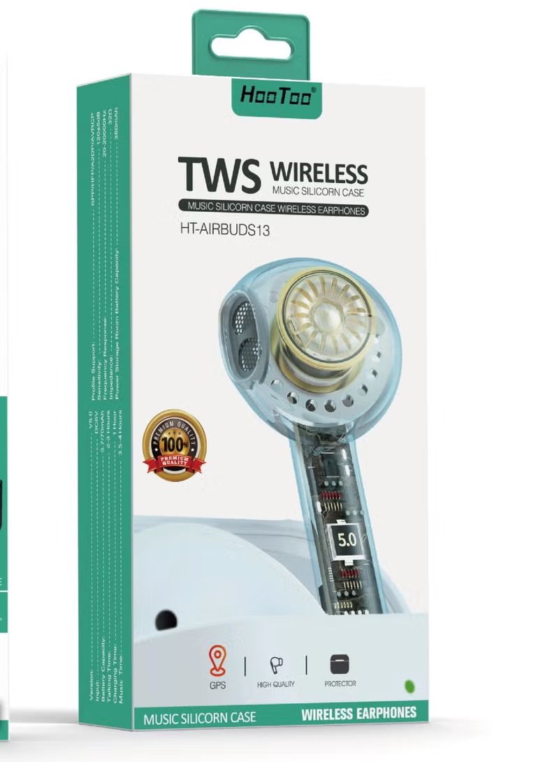 TWS Bluetooth Wireless Headphone HT AIRBUDS 13 In-Ear Headset White