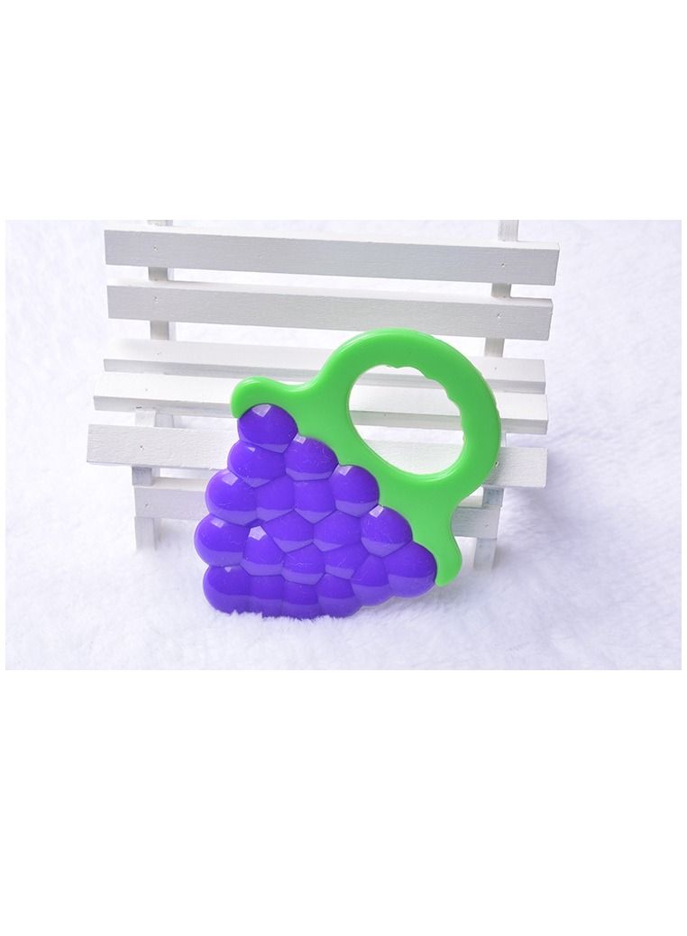 5-Piece Food-Grade Non-Toxic Soft Silicone Fruit Teething Toy With Holder Bpa Free Infant And Toddler Silicone Teethers Soothe Babies Gums Perfect Baby Gift