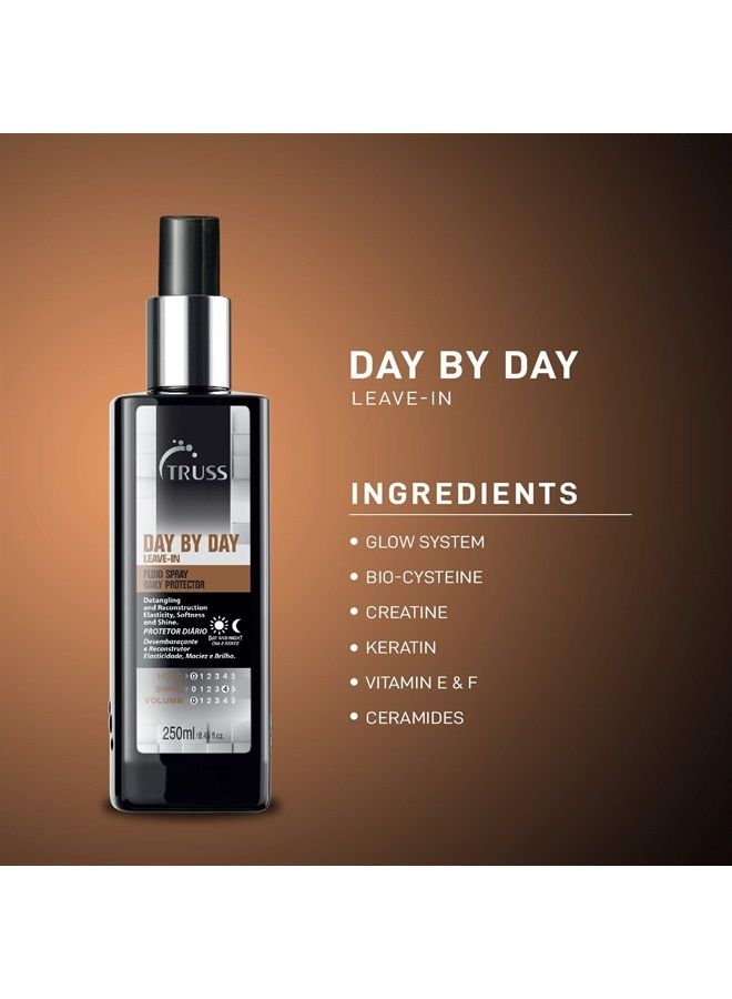 Day By Day - Leave-in Daily Protector And Detangler Spray For Hair - Highly Moisturizing With Thermal Heat Protectant For Blow Outs, Detangling, Reconstruction, Softness, and Shine