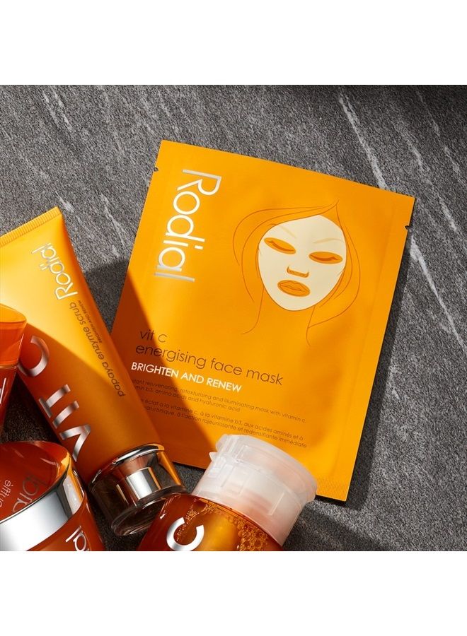 Vit C Energising Sheet Masks,0.67 Fl Oz (Pack of 4)