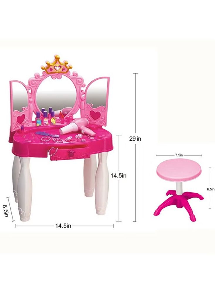 Crown Dresser Table With Ir Control Set Durable Sturdy And Unique Design 46x31.5x72centimeter