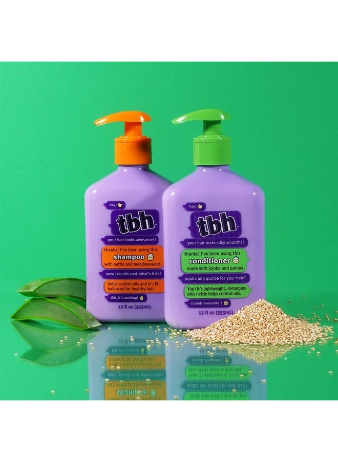 TBH Teen and Kids Shampoo - Tween and Teen Shampoo for Oily Hair,Sulfate and Paraben Free Shampoo - 12 oz