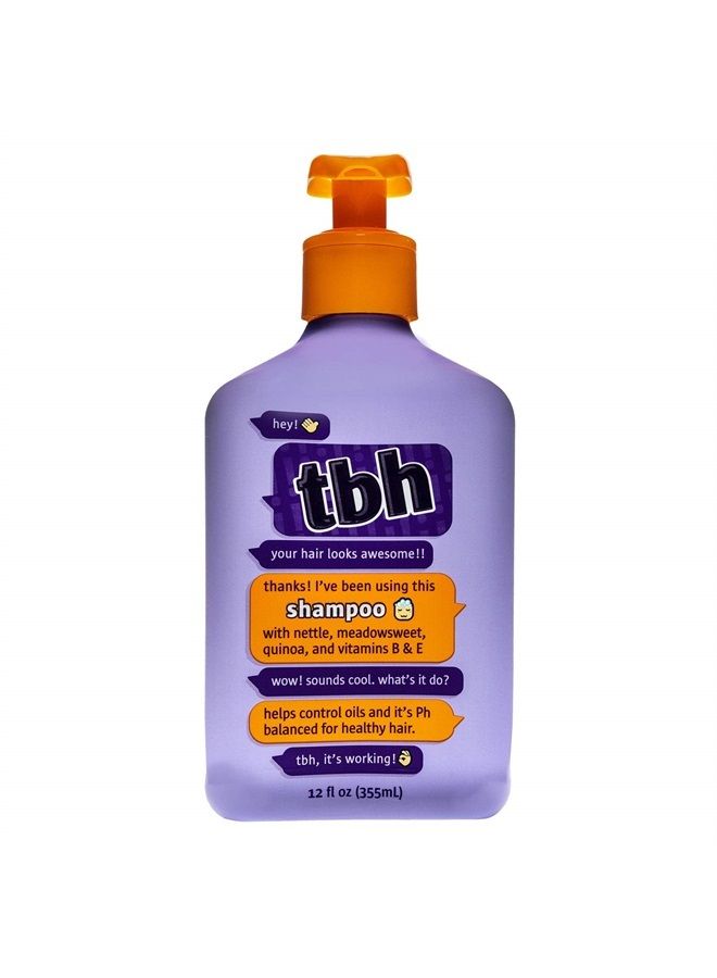 TBH Teen and Kids Shampoo - Tween and Teen Shampoo for Oily Hair,Sulfate and Paraben Free Shampoo - 12 oz