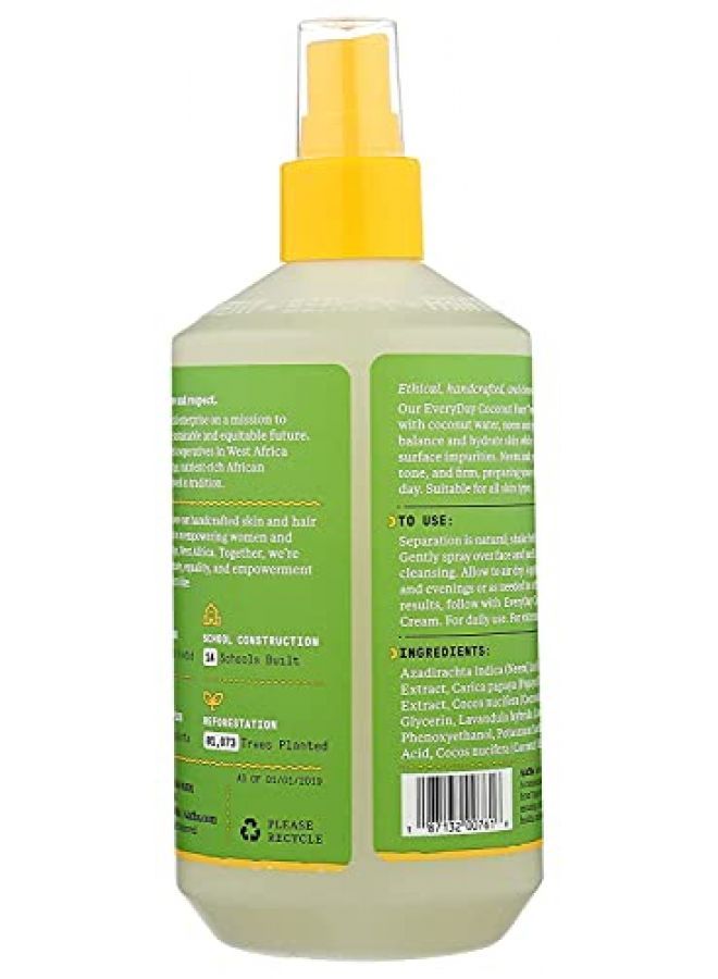 Alaffia EveryDay Coconut Face Cleanser Bundled with Coconut Face Toner & Everyday Coconut Face Cream, For All Skin Types, Leaves Skin Fresh & Hydrated, 3 Bottles - 12 fl oz Each