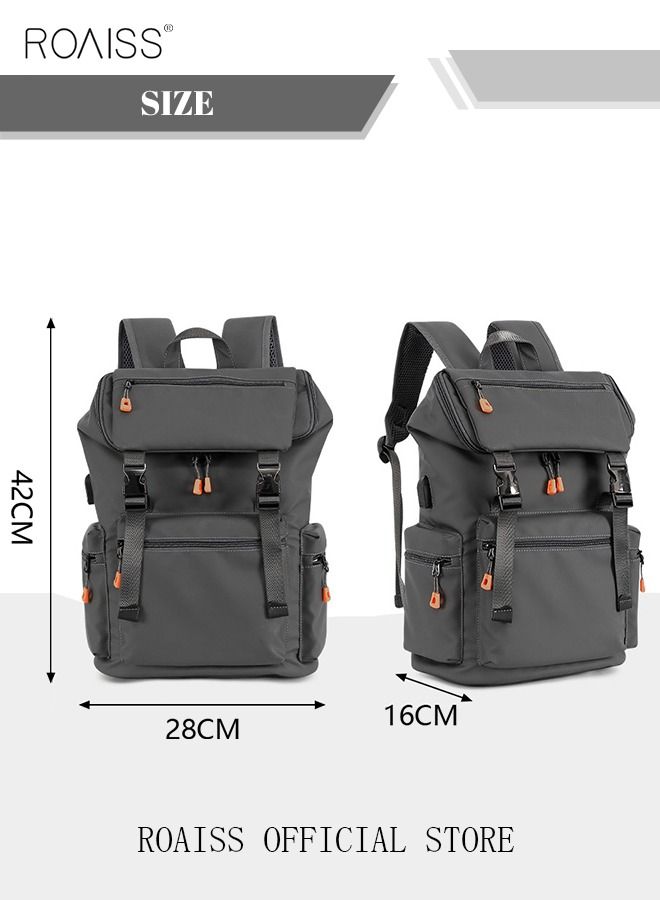 Men's Large Capacity Double Shoulder Backpack for School Travel