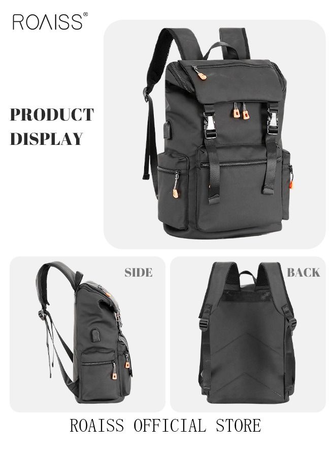 Men's Large Capacity Double Shoulder Backpack for School Travel