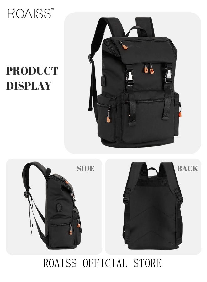 Men's Large Capacity Double Shoulder Backpack for School Travel