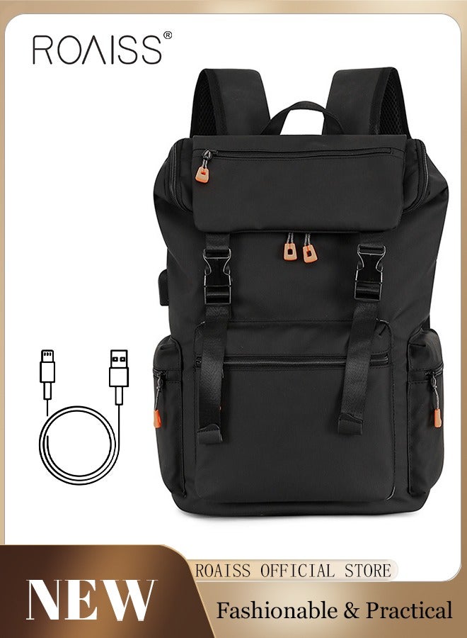 Men's Large Capacity Double Shoulder Backpack for School Travel