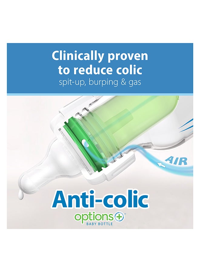 2 Oz/60 Ml Anti-Colic Pp Narrow Options+ Bottle, 2-Pack With Preemie Nipple