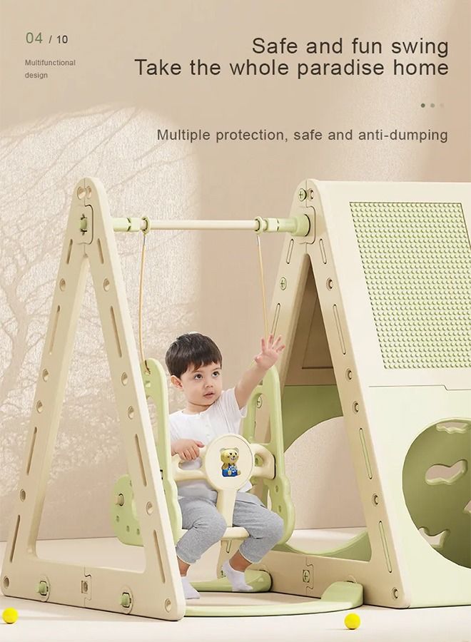 Multifunctional Game Toy Tent 6 in 1 Drawing Block Board Climbing Frame Basketball Hoop Toy Tent Suitable For 3 Years Children