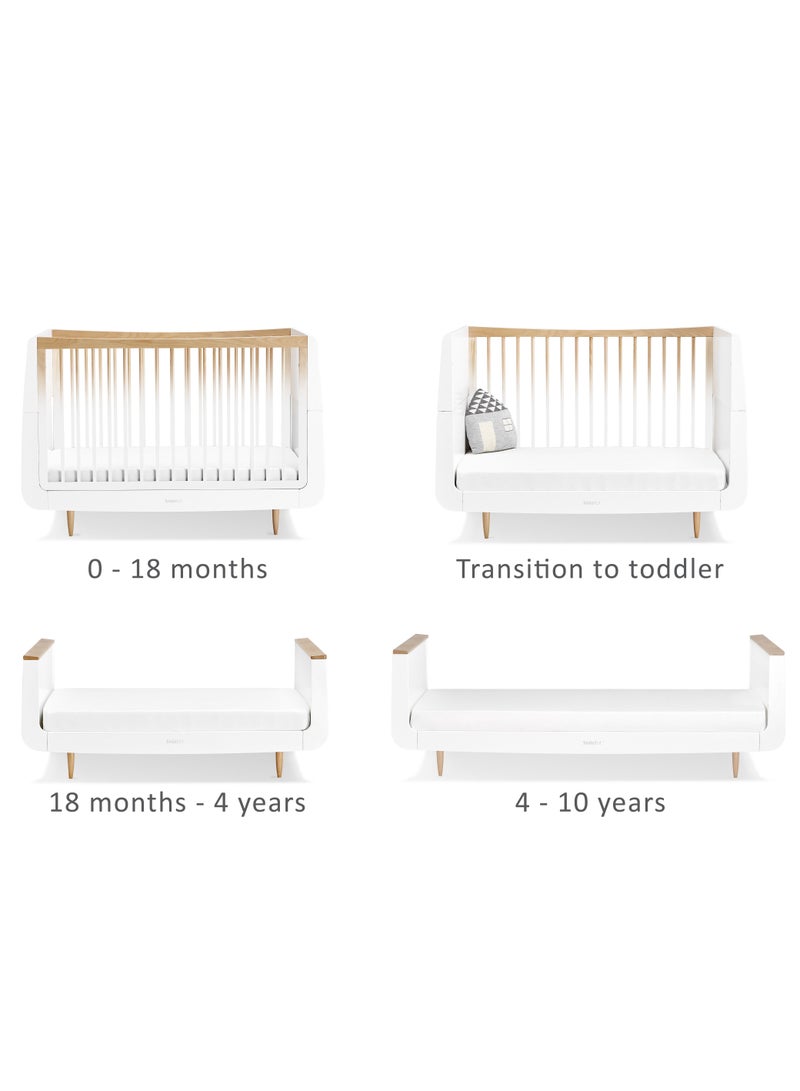 Snuzkot Skandi Convertible Cot Bed - Ombre  120 X 81 X 25.5 Cm Suitable From 0 To 10 Years With Extension Kit