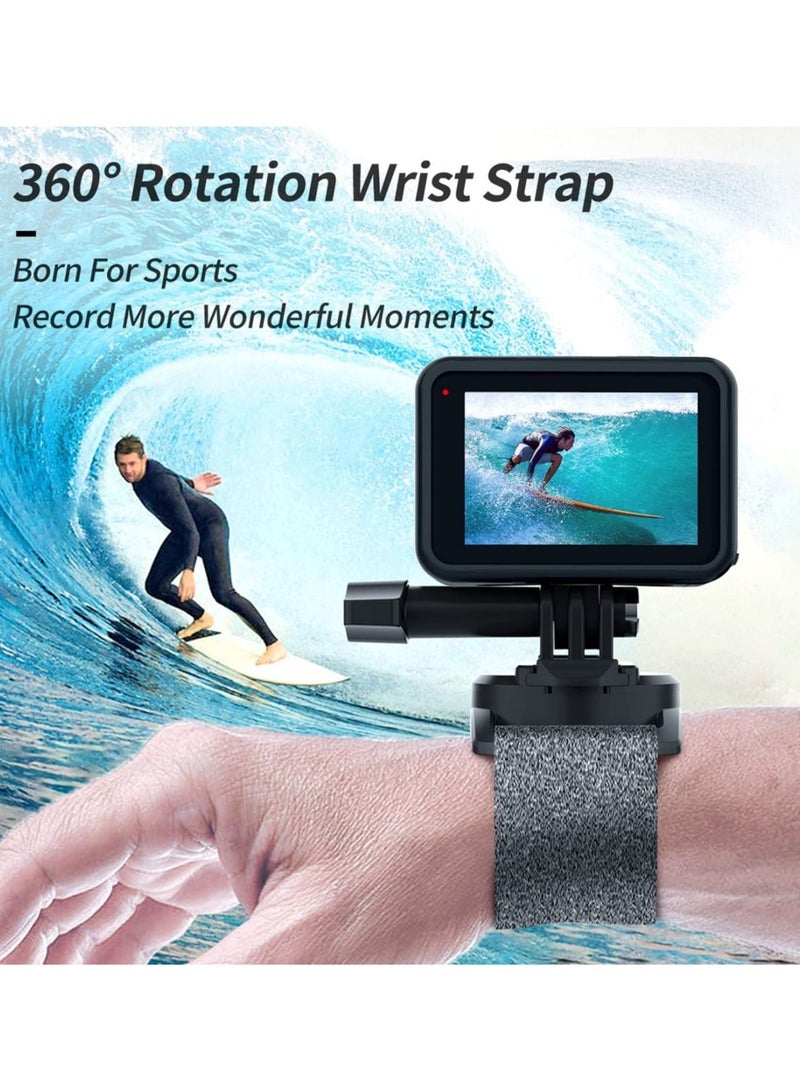 360 Rotation Arm Plam Ankle Mount Band Holder Cycling Mount for GoPro Max Hero 11 10 9 8 7 6 5 Insta360 One R X2 Go2 DJI Osmo Action 2 Camera Accessories