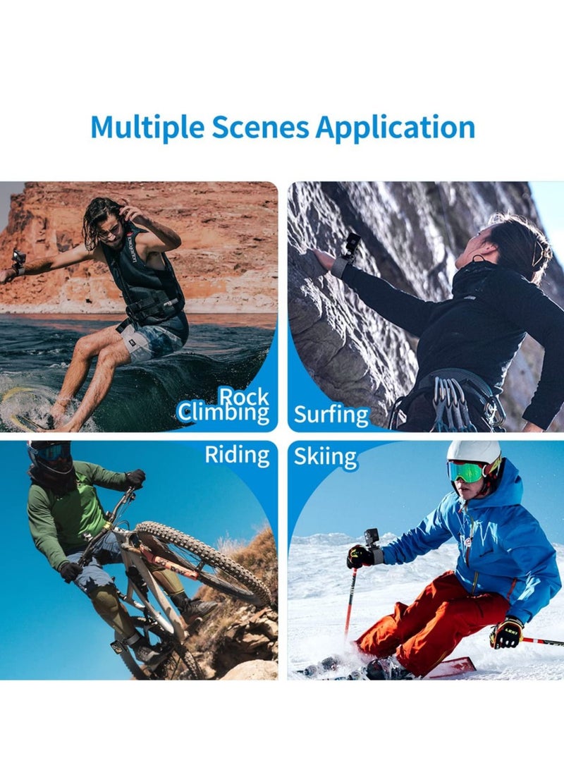 360 Rotation Arm Plam Ankle Mount Band Holder Cycling Mount for GoPro Max Hero 11 10 9 8 7 6 5 Insta360 One R X2 Go2 DJI Osmo Action 2 Camera Accessories