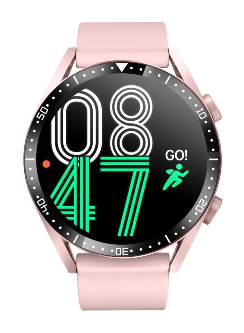 Xcell Classic 3 Talk Lite Smart watch, Heart Rate/Blood Pressure/Oxygen Level Monitoring, Receive & Make Calls,Water Resistance: IP67,1 Week Battery life, Compatibility:IOS/Android-Pink