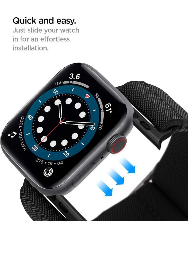 Lite Fit Band for Apple Watch Series 8 / 7 (41mm), Series 6/SE/5/4 (40mm) and Series 3/2/1 (38mm) - Black