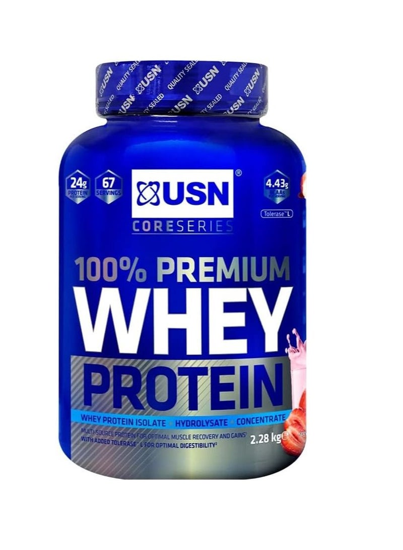 USN 100% Premium Whey Protein Strawberry 2.28kg