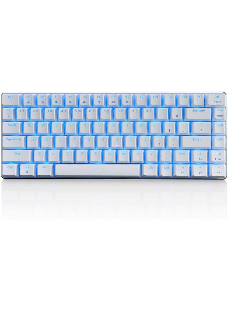 AK33 Gaming 82 keys Mechanical keyboard, Blue backlit Wired keys Computer keyboard for PC Laptop gaming(Blue Switch)