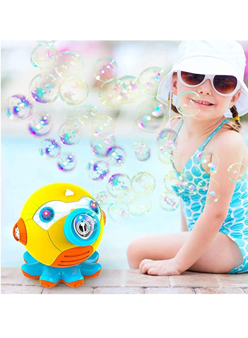 Bubble Machine, Bubble Blower for Toddlers Octopus Auto Bubble Maker with Light for Kids Automatic Outdoor Indoor Bubble Maker Toy