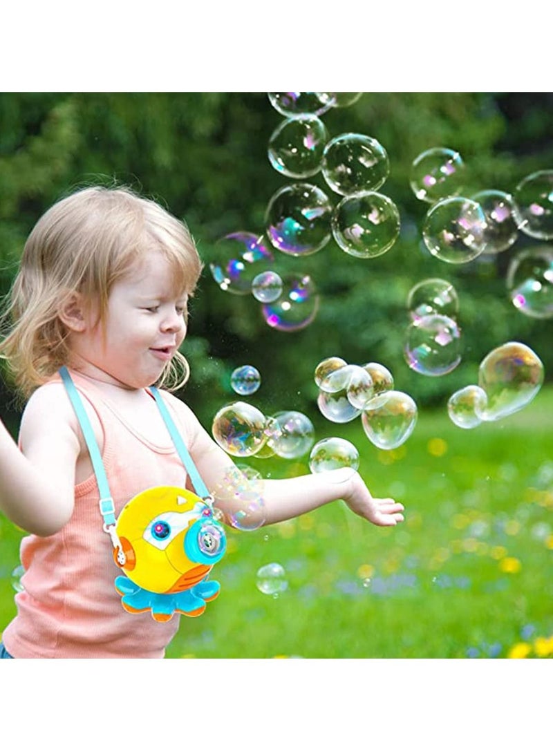 Bubble Machine, Bubble Blower for Toddlers Octopus Auto Bubble Maker with Light for Kids Automatic Outdoor Indoor Bubble Maker Toy