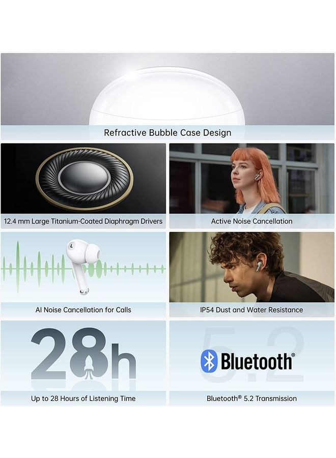 Enco Air 2 Pro TWS Earphone Bluetooth 5.2 Active Noise Cancelling Wireless Headphone 28H Battery Life Earbuds Grey