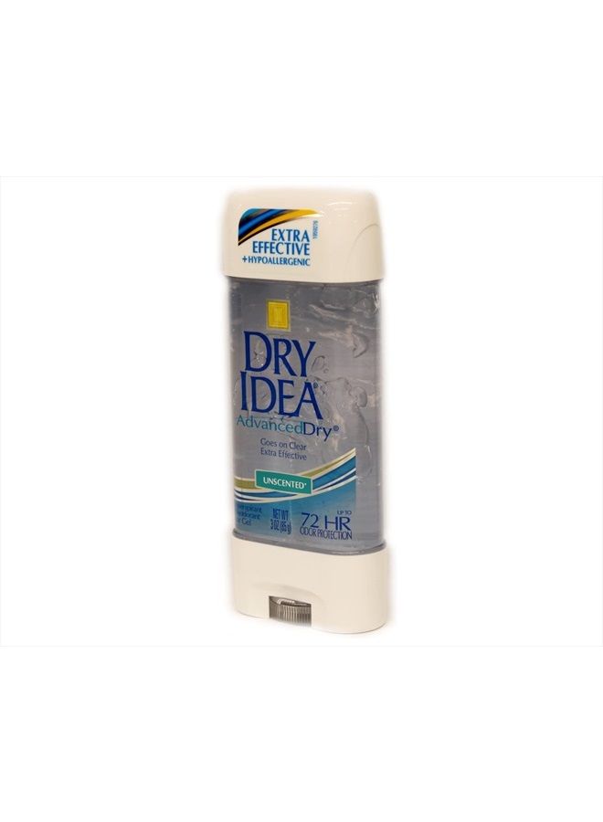 Advanced Dry Unscented Antiperspirant & Deodorant Clear Gel 3 oz (Pack of 2)