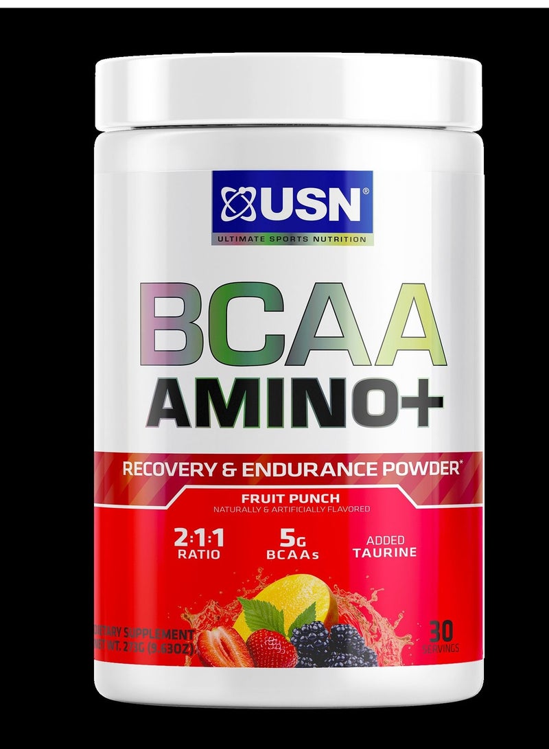 USN BCAA Plus Amino Recovery And Endurance Powder Fruit Punch 30 Servings