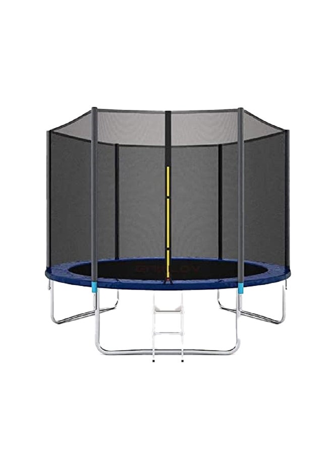 8feet Sports Round Trampoline With Enclosure And Ladder 244X244X210cm