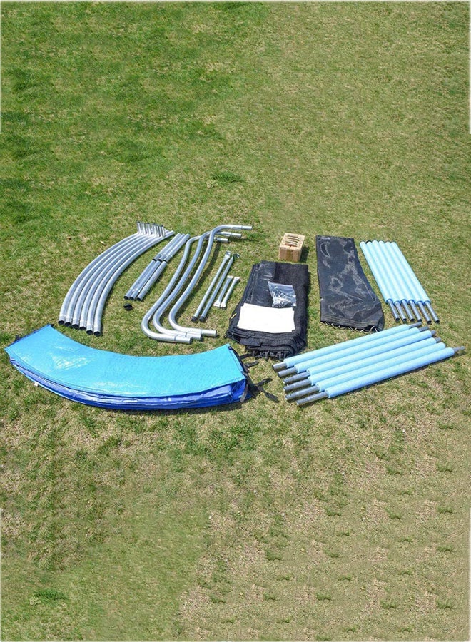 8feet Sports Round Trampoline With Enclosure And Ladder 244X244X210cm