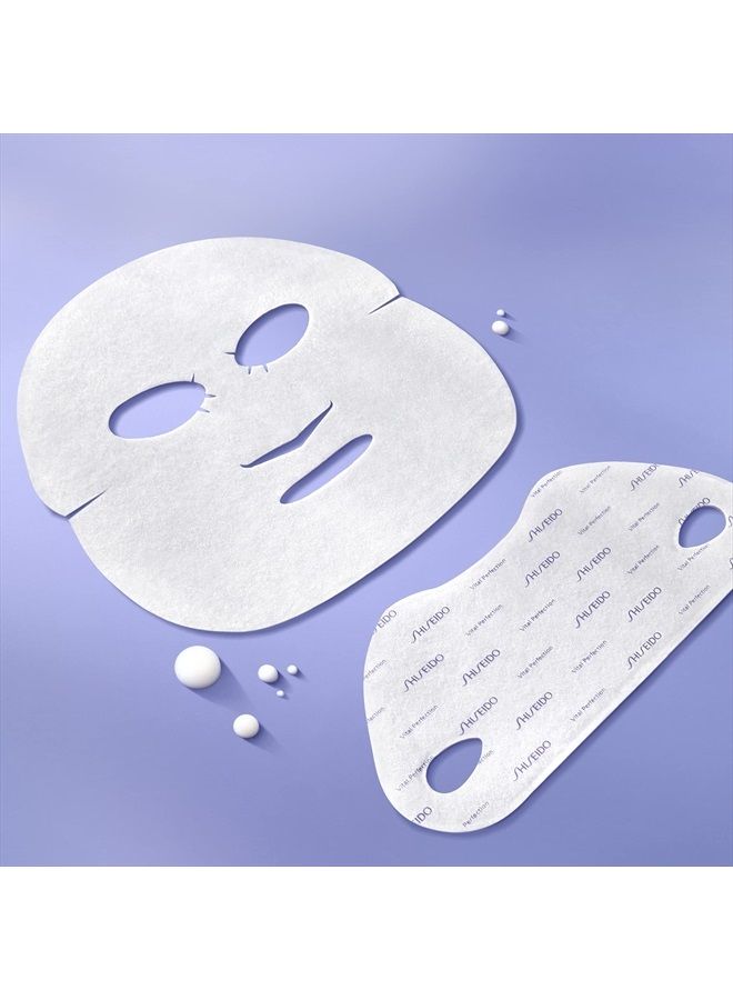 Vital Perfection LiftDefine Radiance Face Mask - Includes Six Complete Face Masks - Instantly Effective Two-Piece Face & Neck Sheet Mask for Lifting & Firming