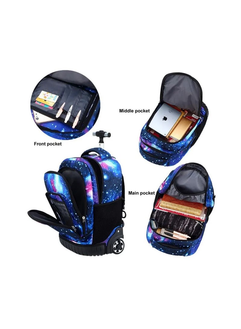 Trolley Bag Pack with big Wheels Large Capacity for office school and travel.